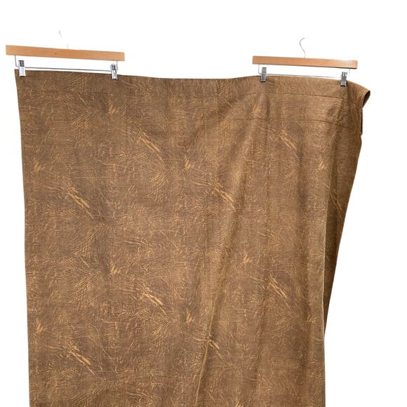 Hiend Accents Faux Suede Distressed Western Curtain 48”x84” Brown One Panel - Picture 1 of 6